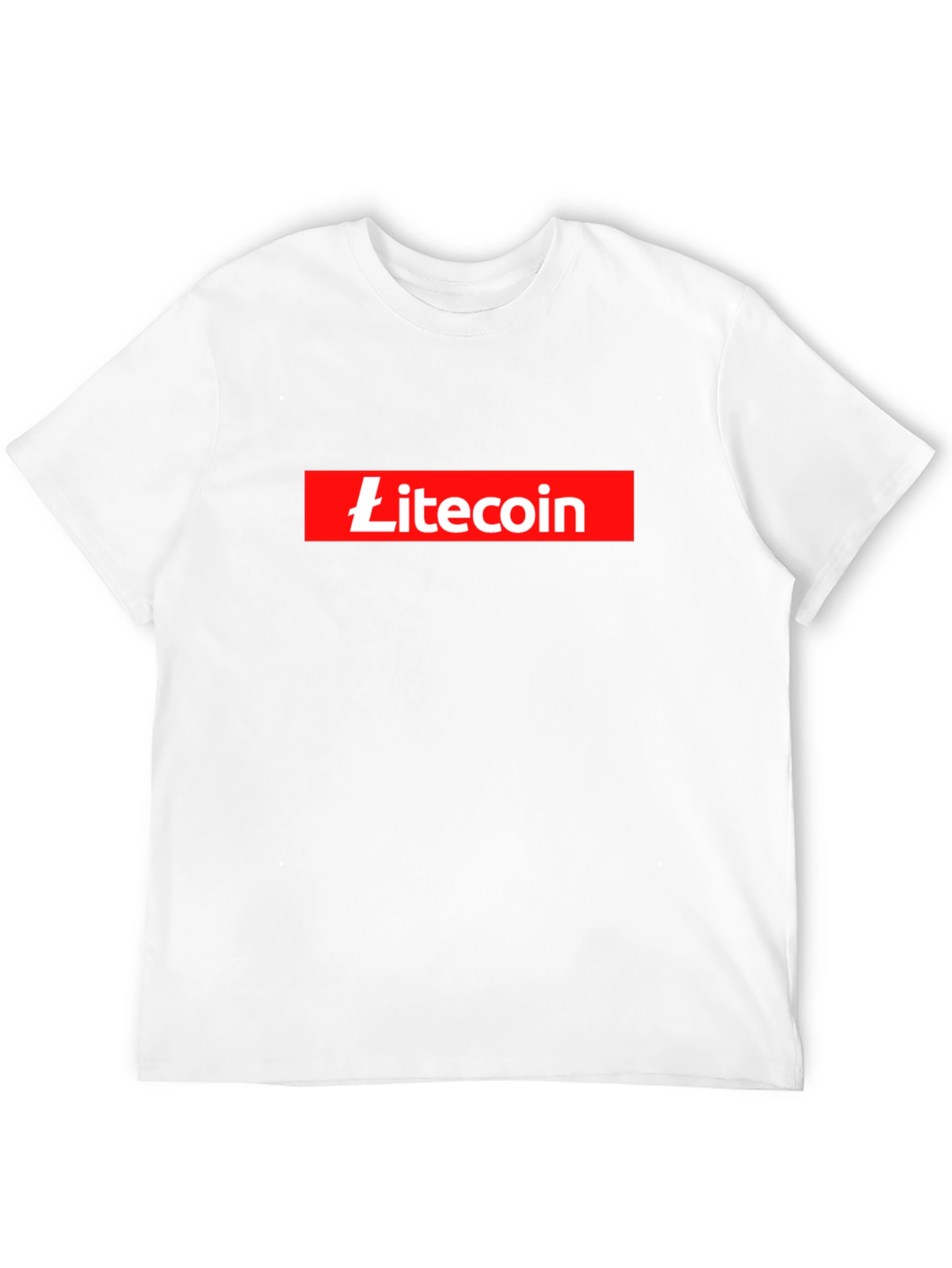 Litecoin Black T-Shirt Crypto Currency Red Box Logo