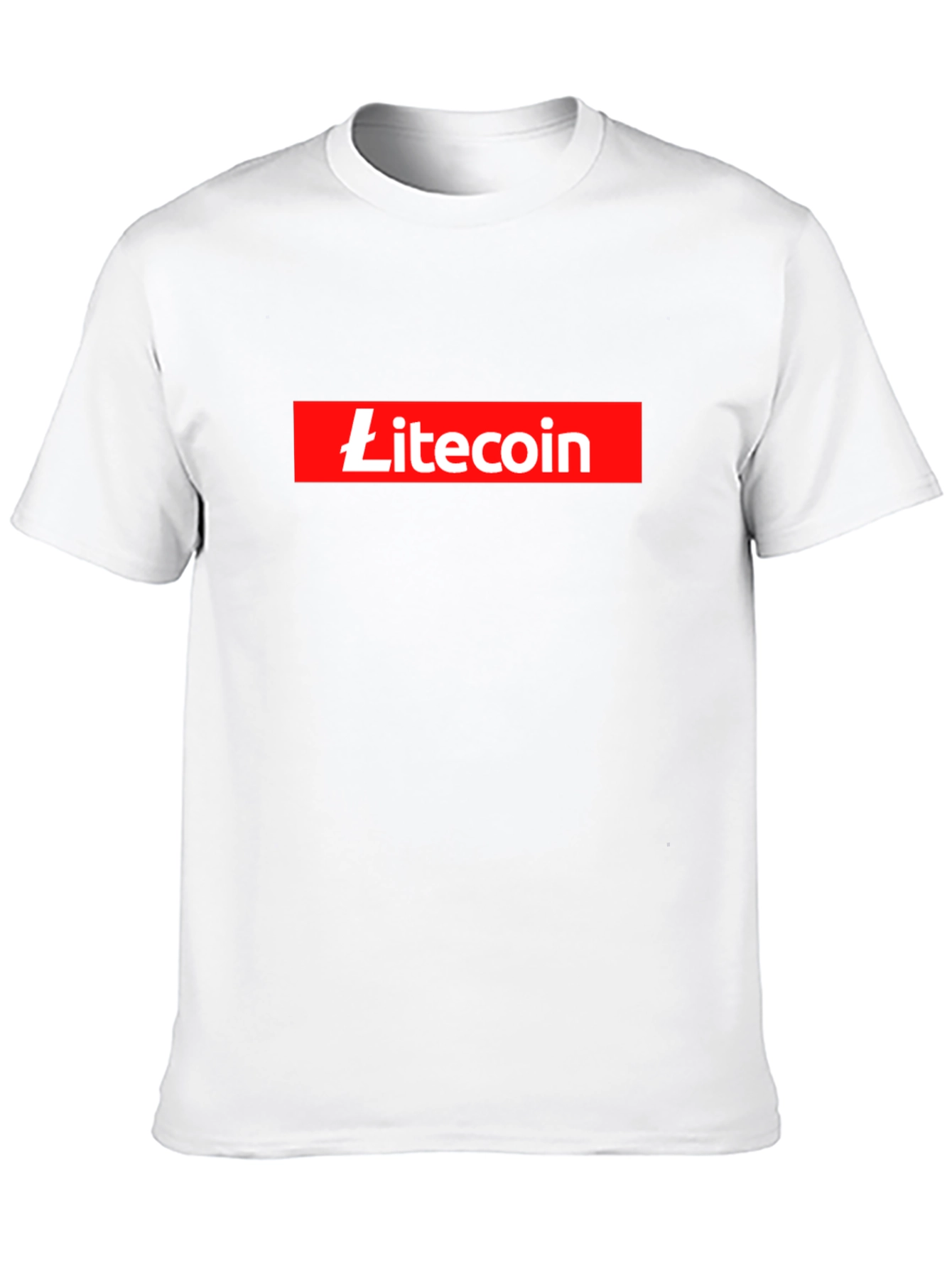 Litecoin Black T-Shirt Crypto Currency Red Box Logo