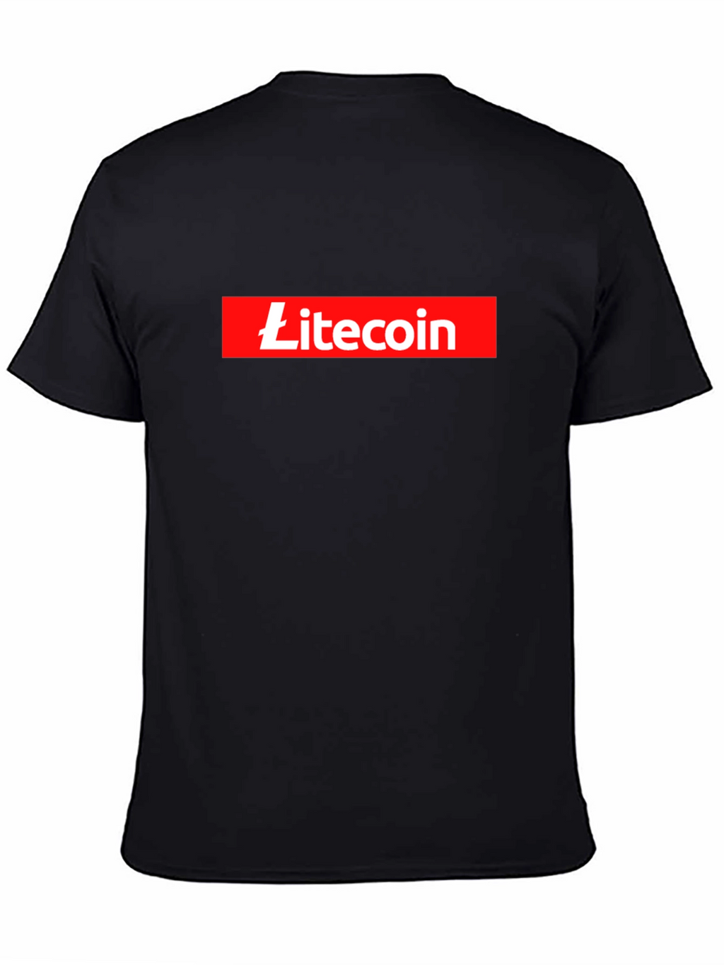 Litecoin Black T-Shirt Crypto Currency Red Box Logo