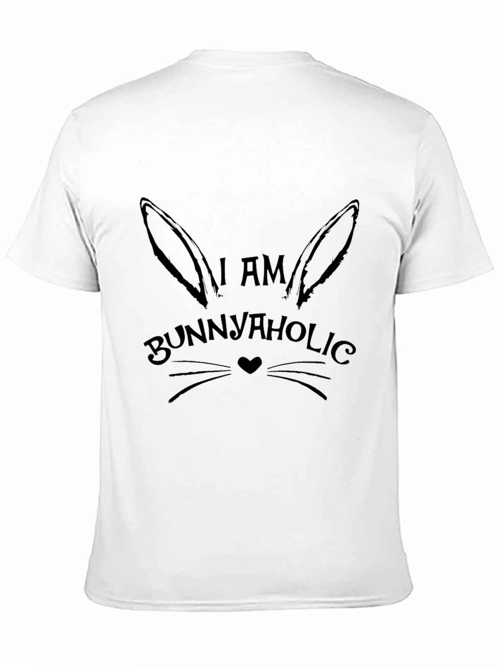 Bunnyaholic Black T-Shirt - Easter Lover Apparel
