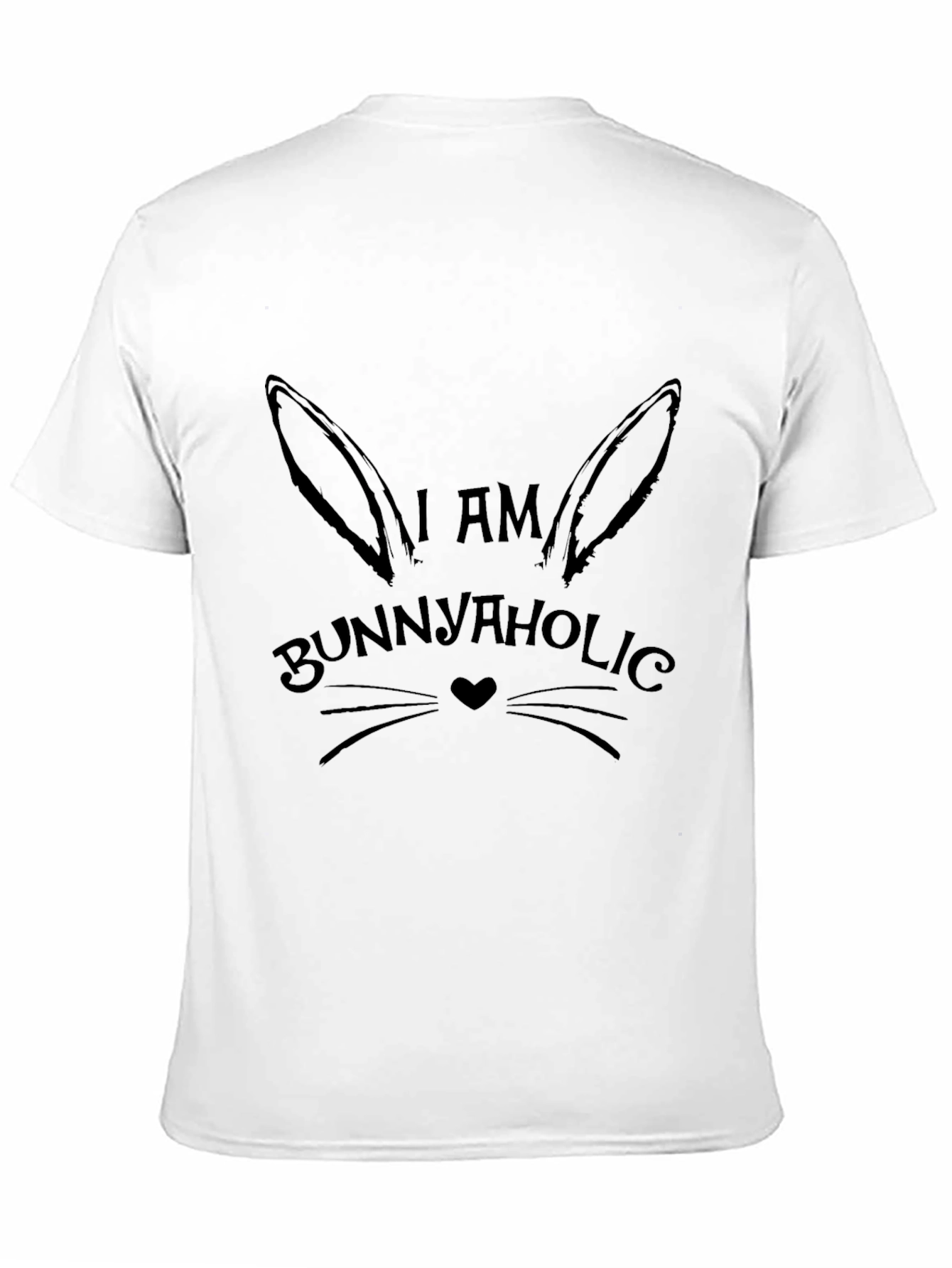 Bunnyaholic Black T-Shirt - Easter Lover Apparel