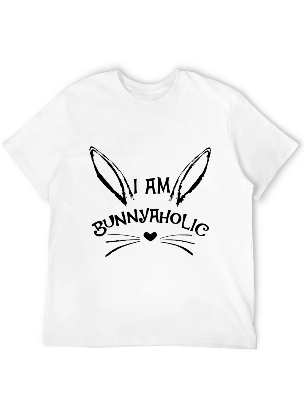 Bunnyaholic Black T-Shirt - Easter Lover Apparel