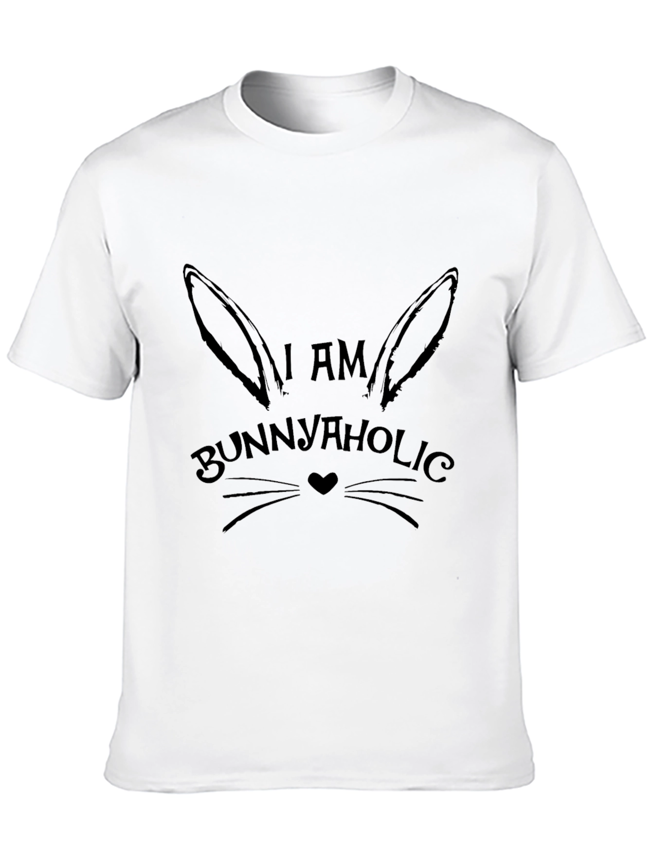 Bunnyaholic Black T-Shirt - Easter Lover Apparel