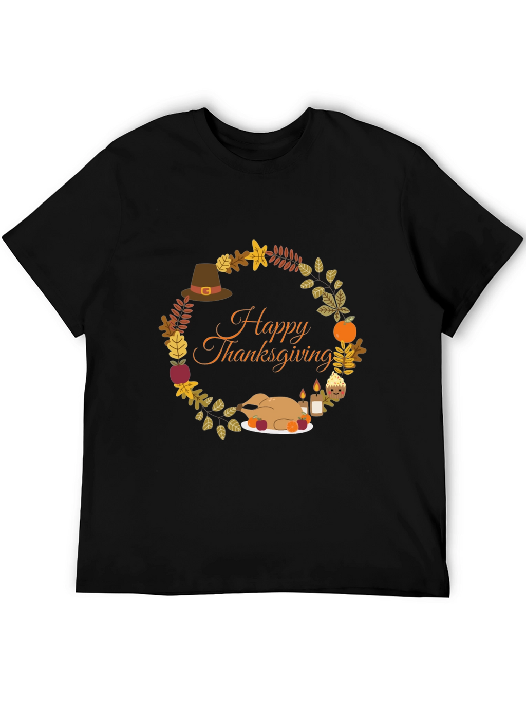 Thanksgiving Wreath Graphic T-Shirt