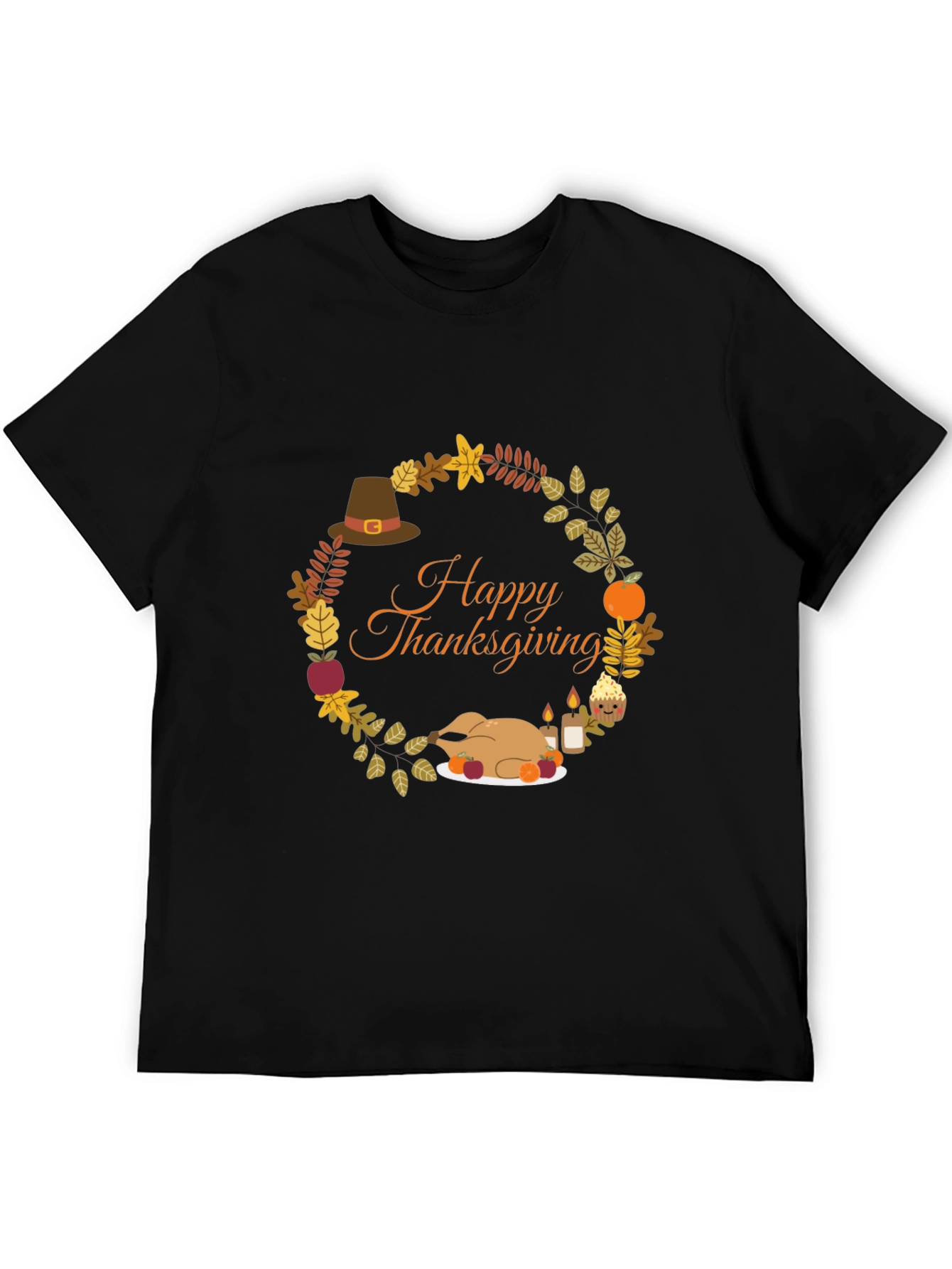 Thanksgiving Wreath Graphic T-Shirt