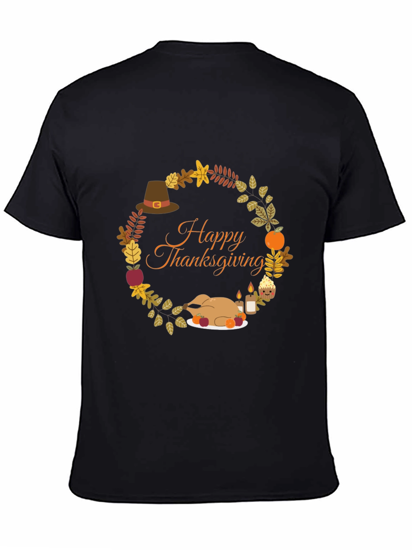 Thanksgiving Wreath Graphic T-Shirt