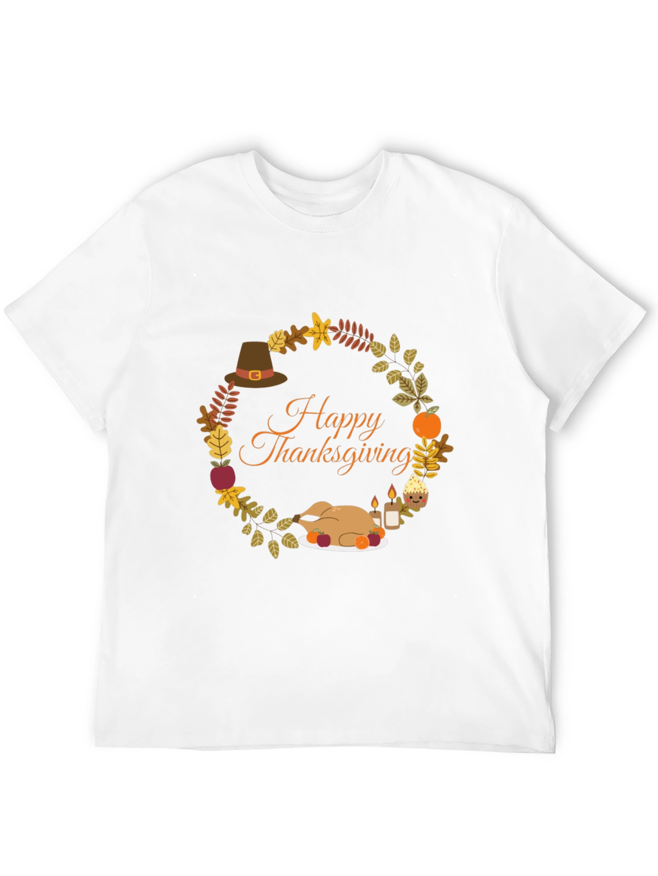 Thanksgiving Wreath Graphic T-Shirt