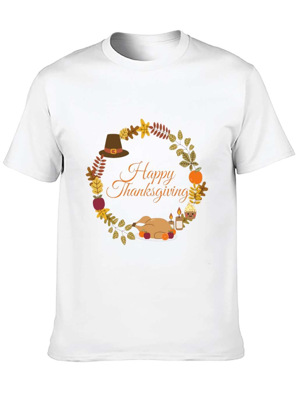 Thanksgiving Wreath Graphic T-Shirt