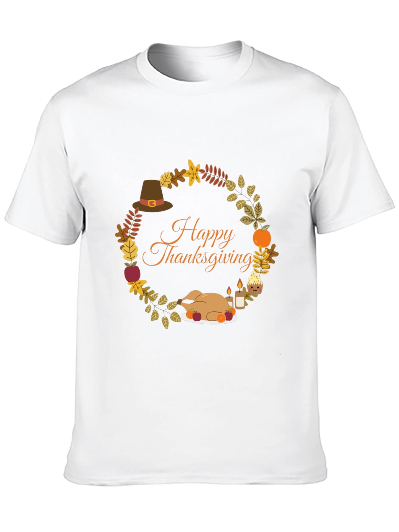 Thanksgiving Wreath Graphic T-Shirt