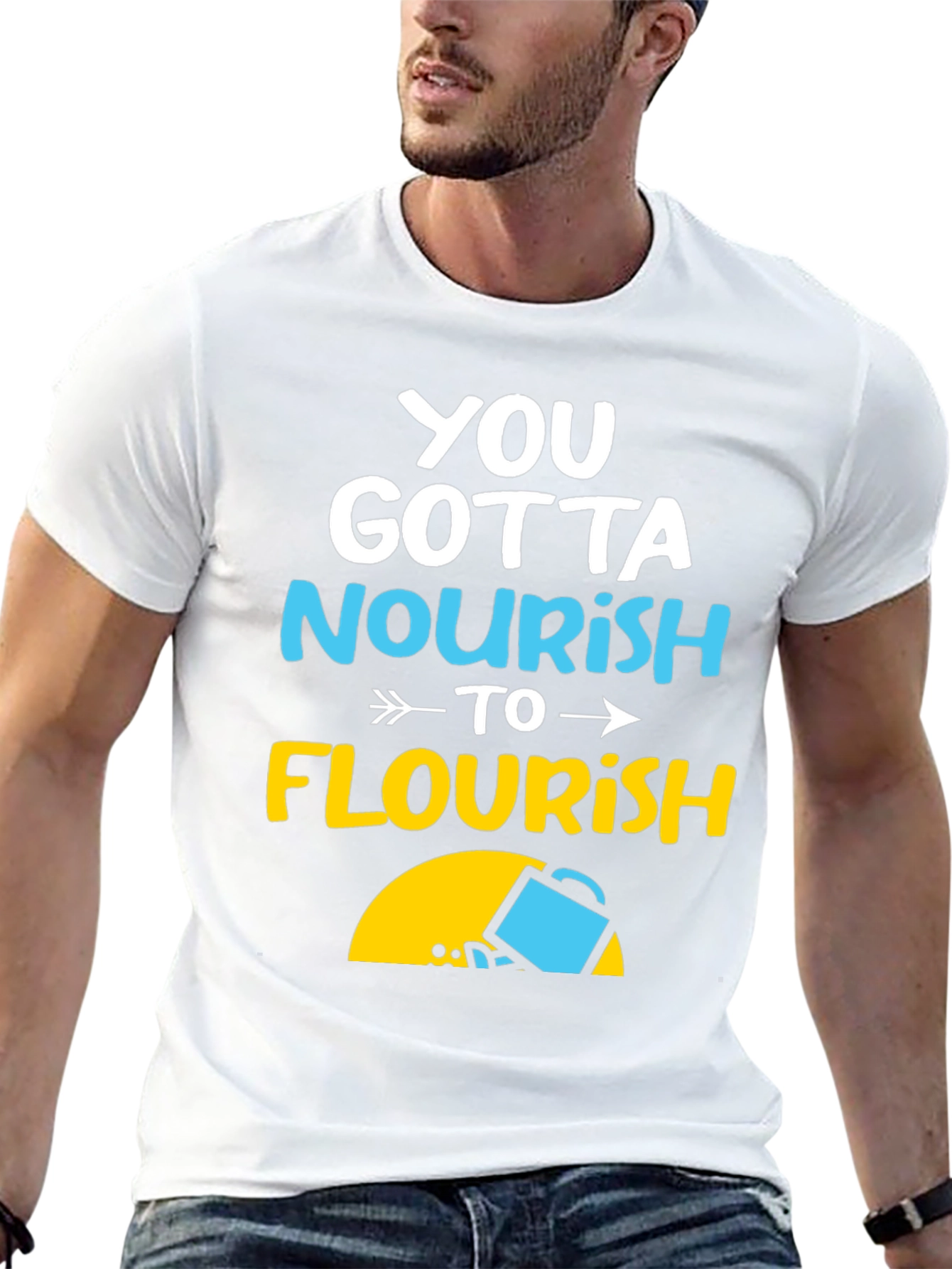 Nourish to Flourish Graphic Tee - Inspiring Design