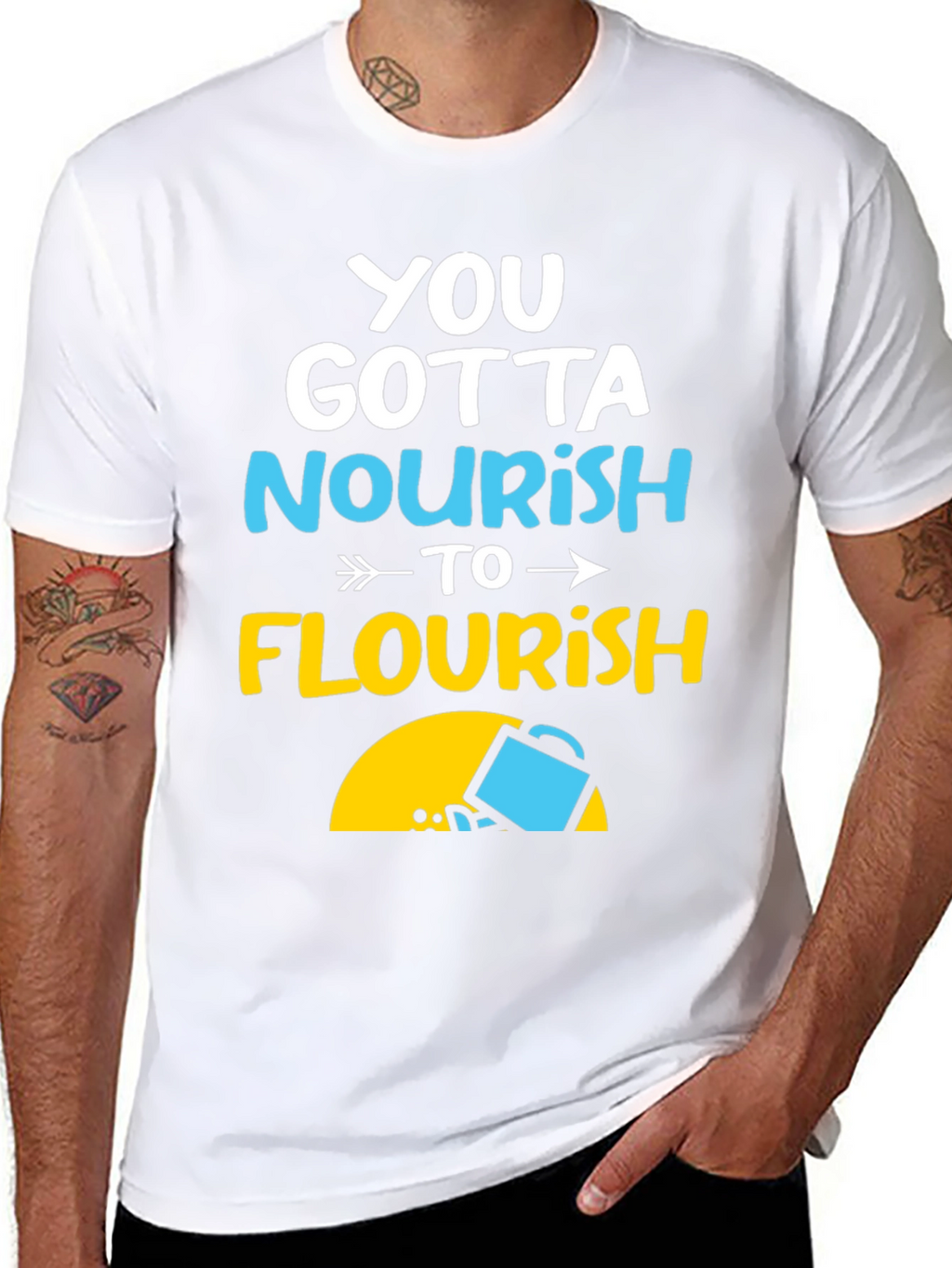 Nourish to Flourish Graphic Tee - Inspiring Design