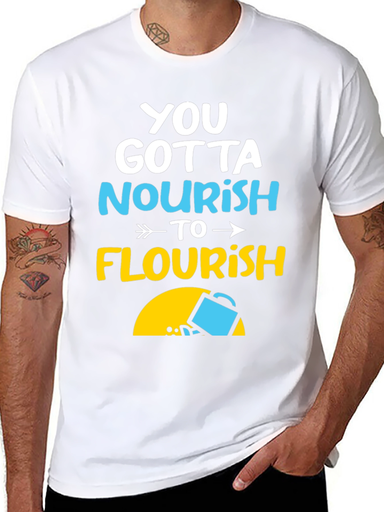 Nourish to Flourish Graphic Tee - Inspiring Design