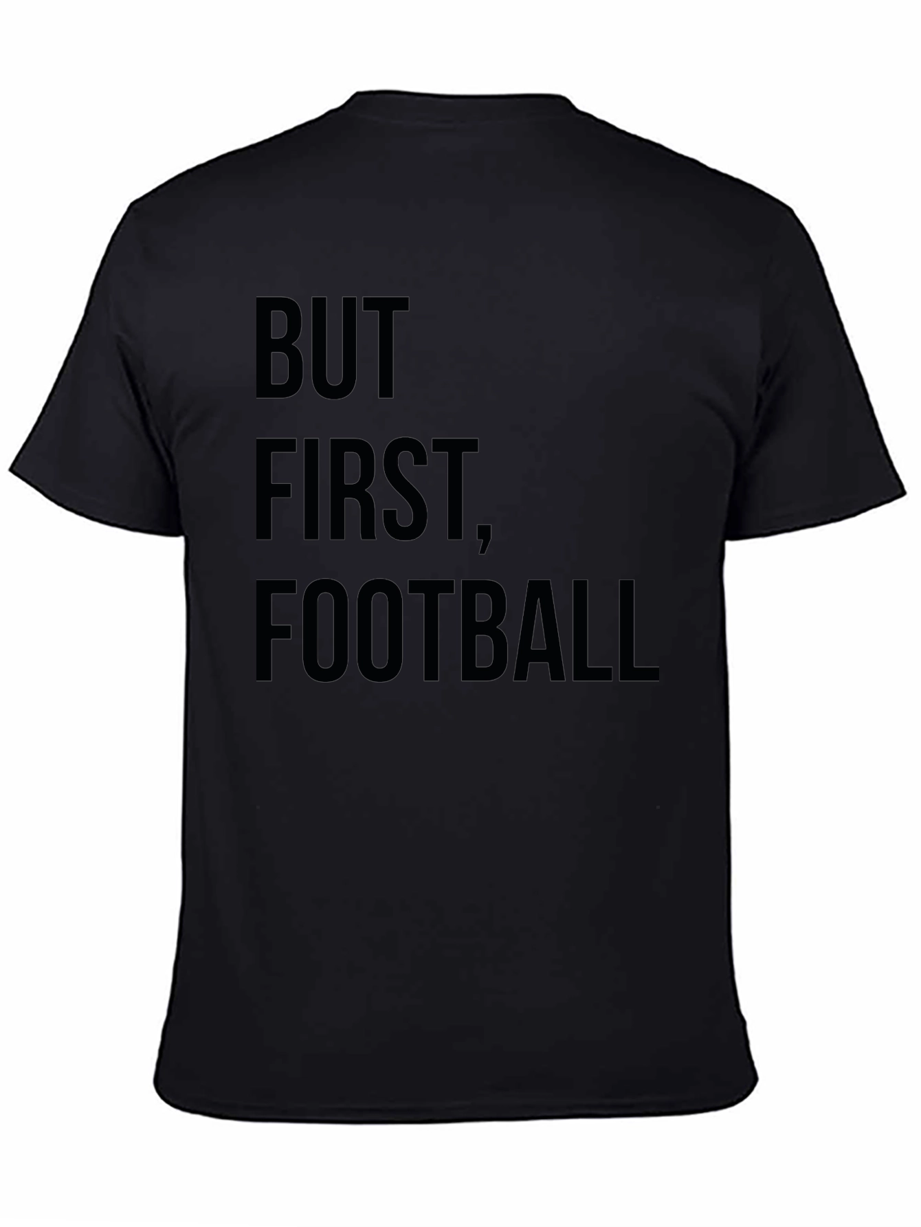 But First Football Graphic Tee - Black