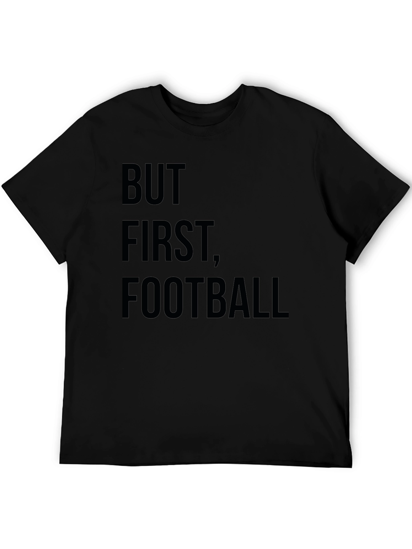 But First Football Graphic Tee - Black