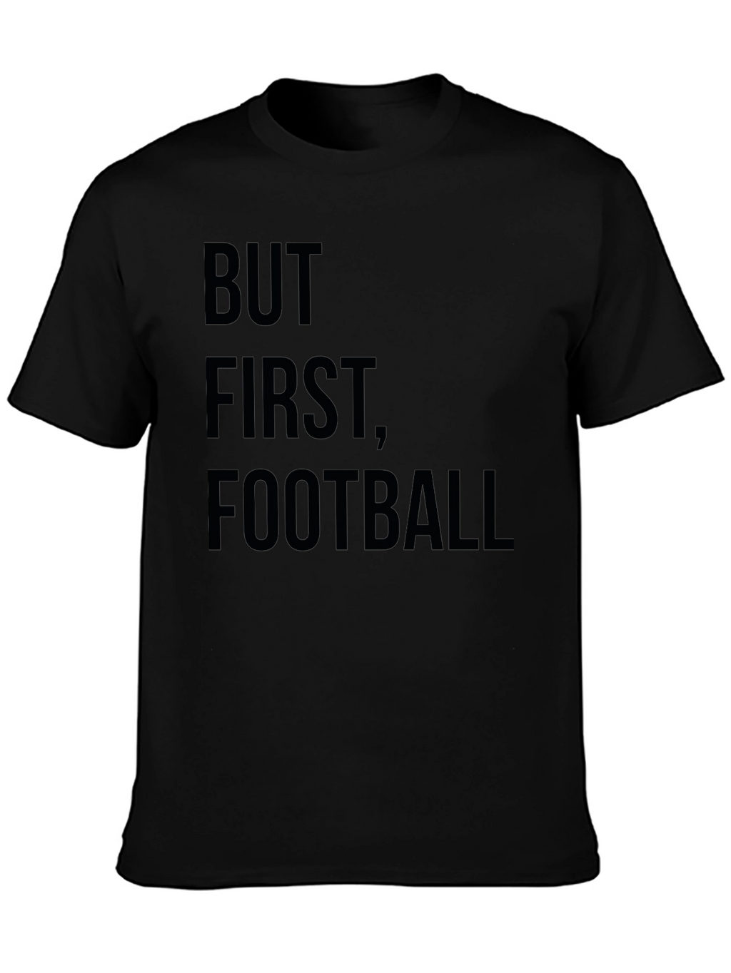 But First Football Graphic Tee - Black
