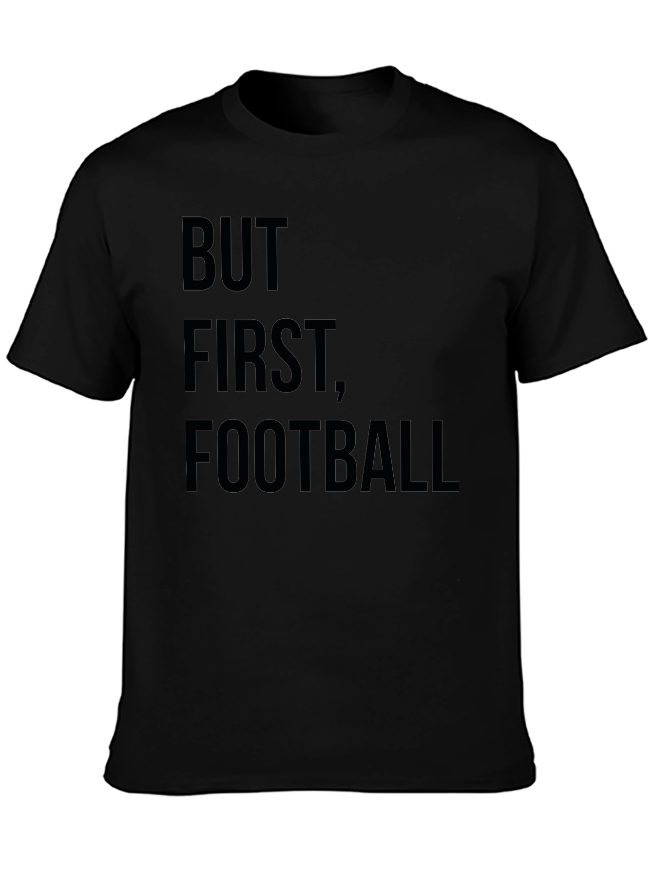 But First Football Graphic Tee - Black