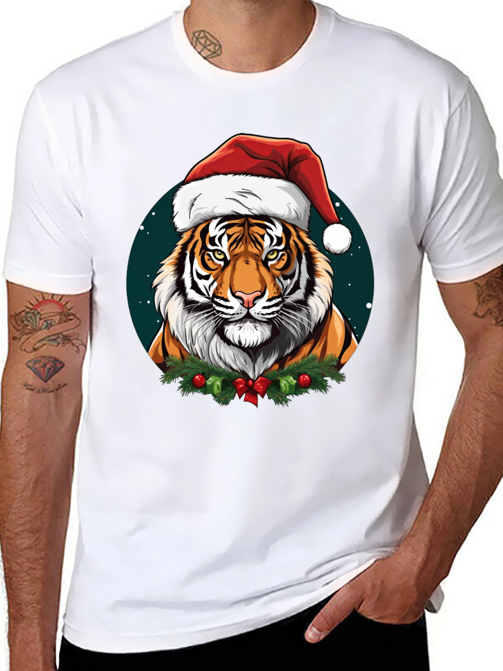 Festive Tiger Graphic Tee