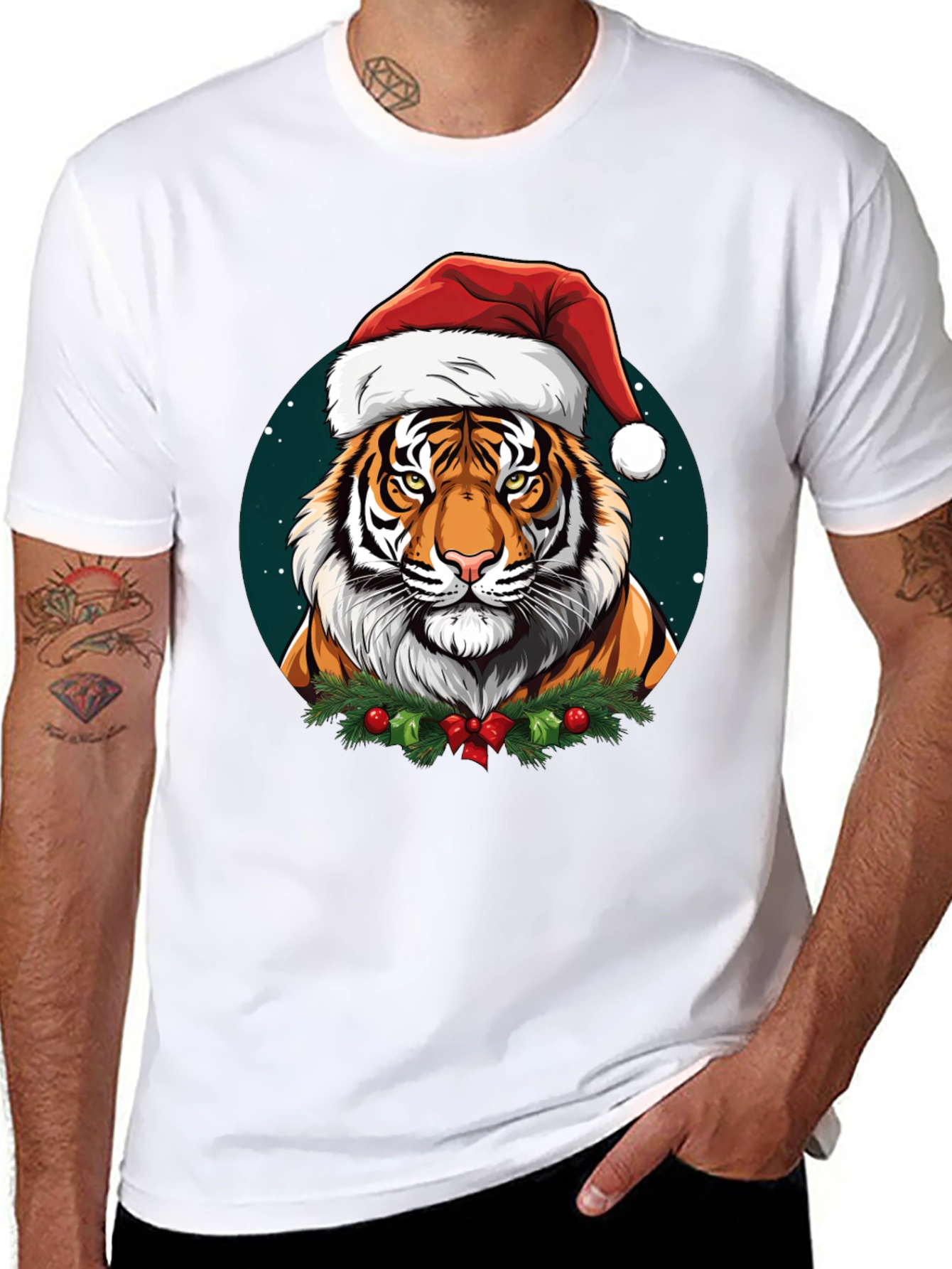 Festive Tiger Graphic Tee