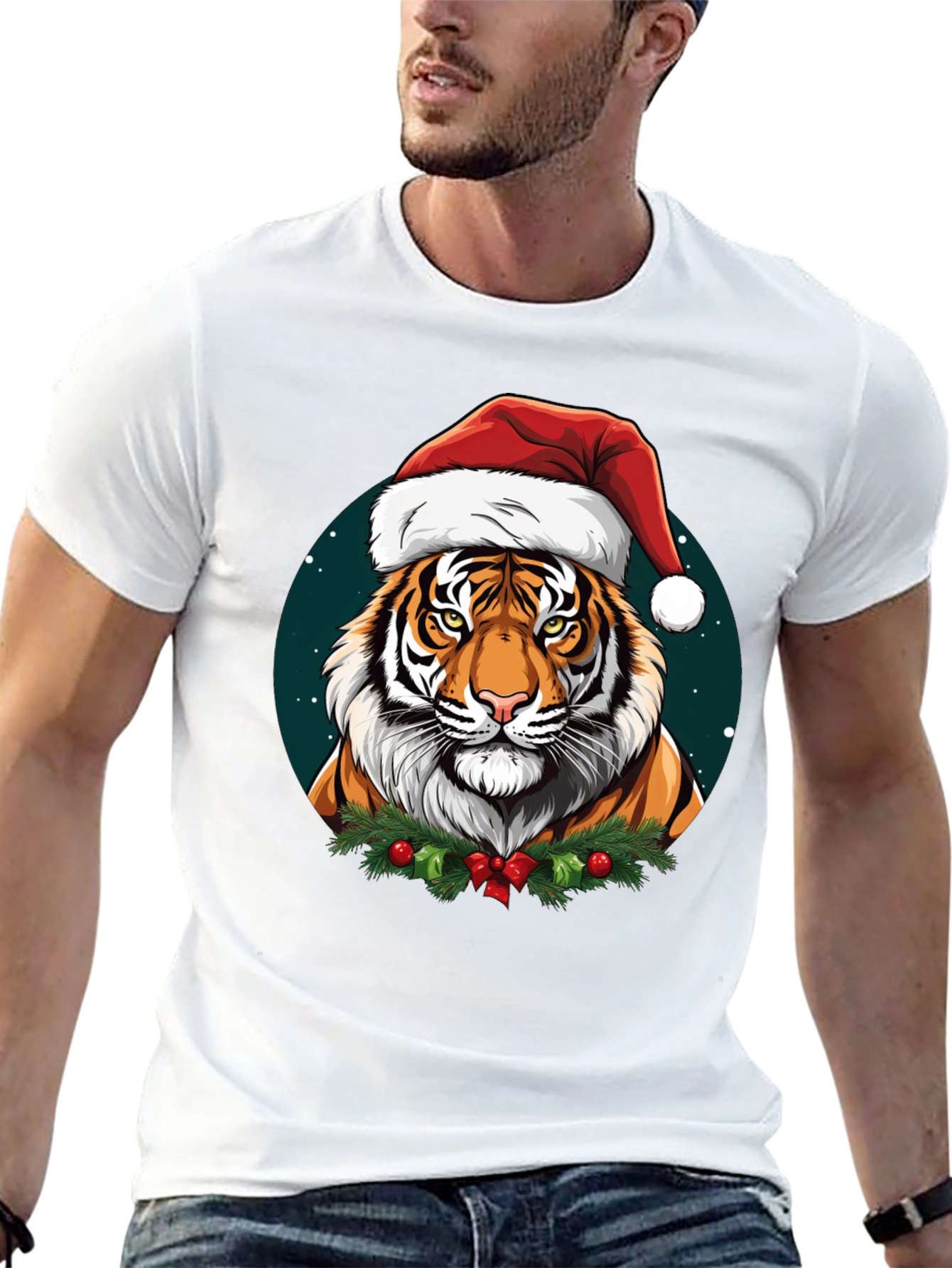 Festive Tiger Graphic Tee