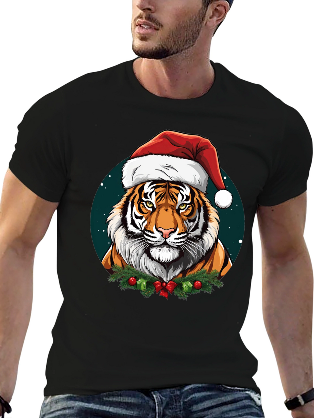 Festive Tiger Graphic Tee
