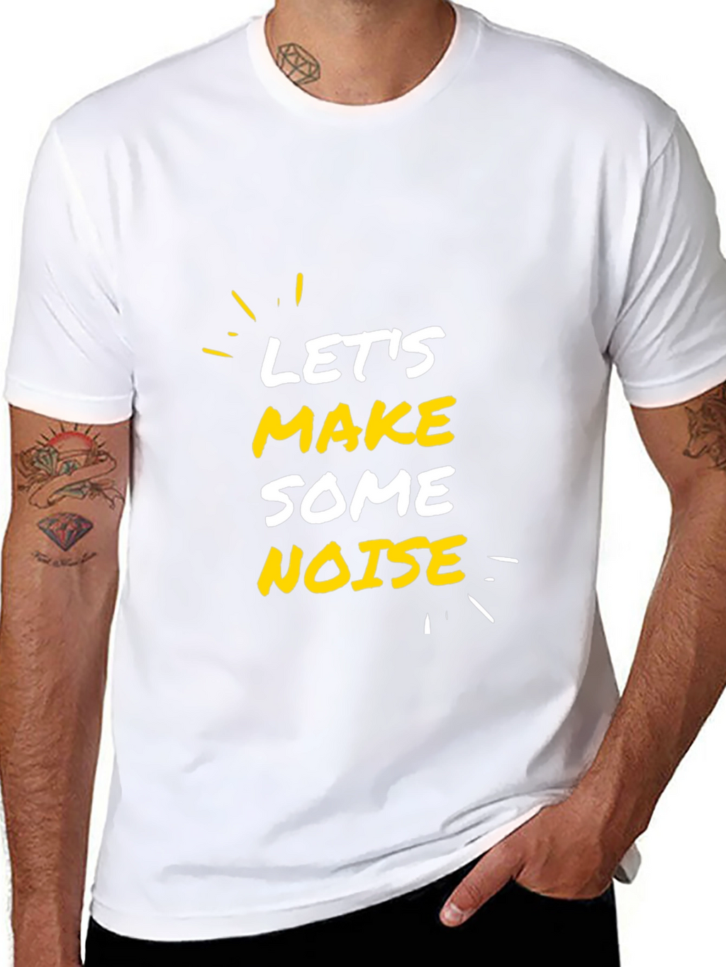 Lets Make Some Noise Black Graphic Tee