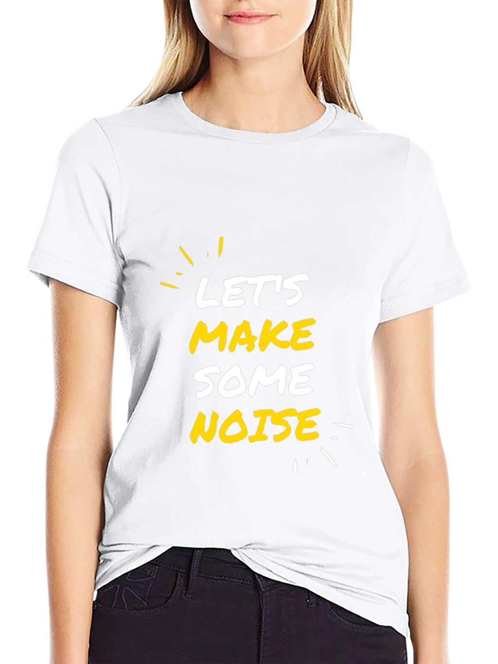 Lets Make Some Noise Black Graphic Tee