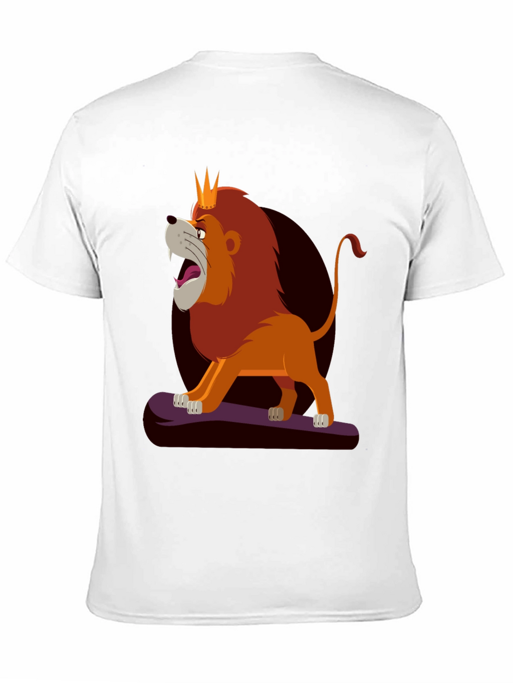 Lion King Cartoon Graphic Tee - Black T-Shirt
