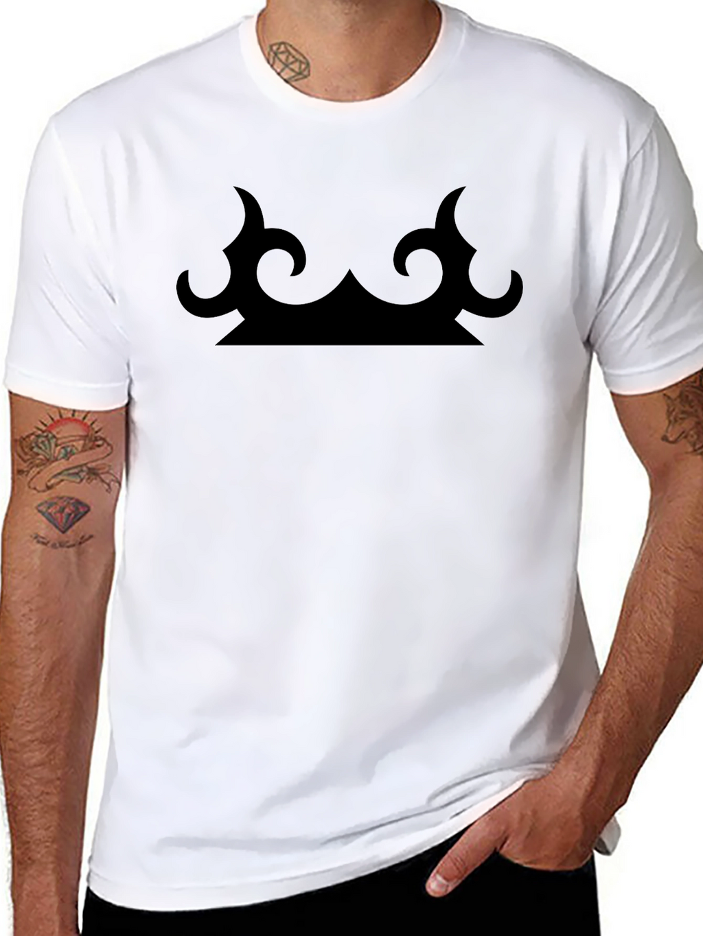 Abstract Crown Graphic T-Shirt