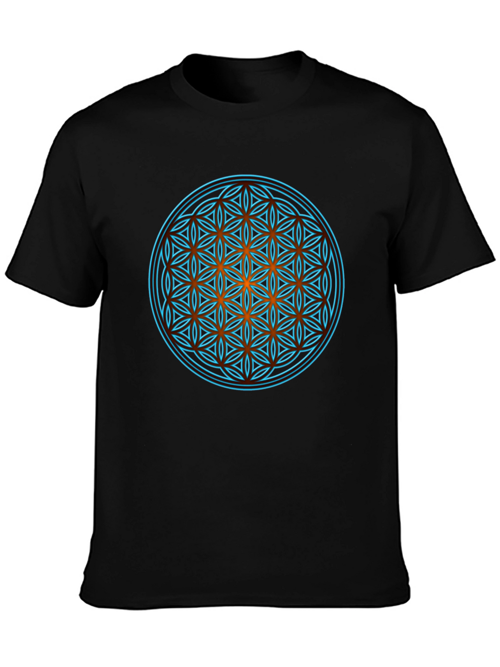 Sacred Geometry Graphic Print Black T-Shirt