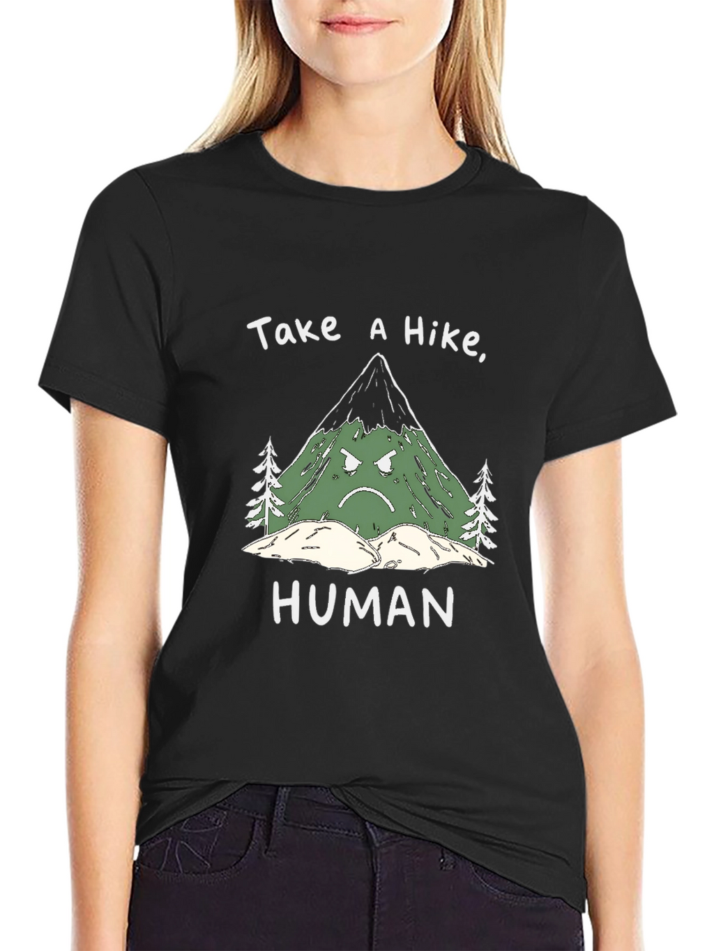Grumpy Mountain Graphic Tee - Take a Hike Human!