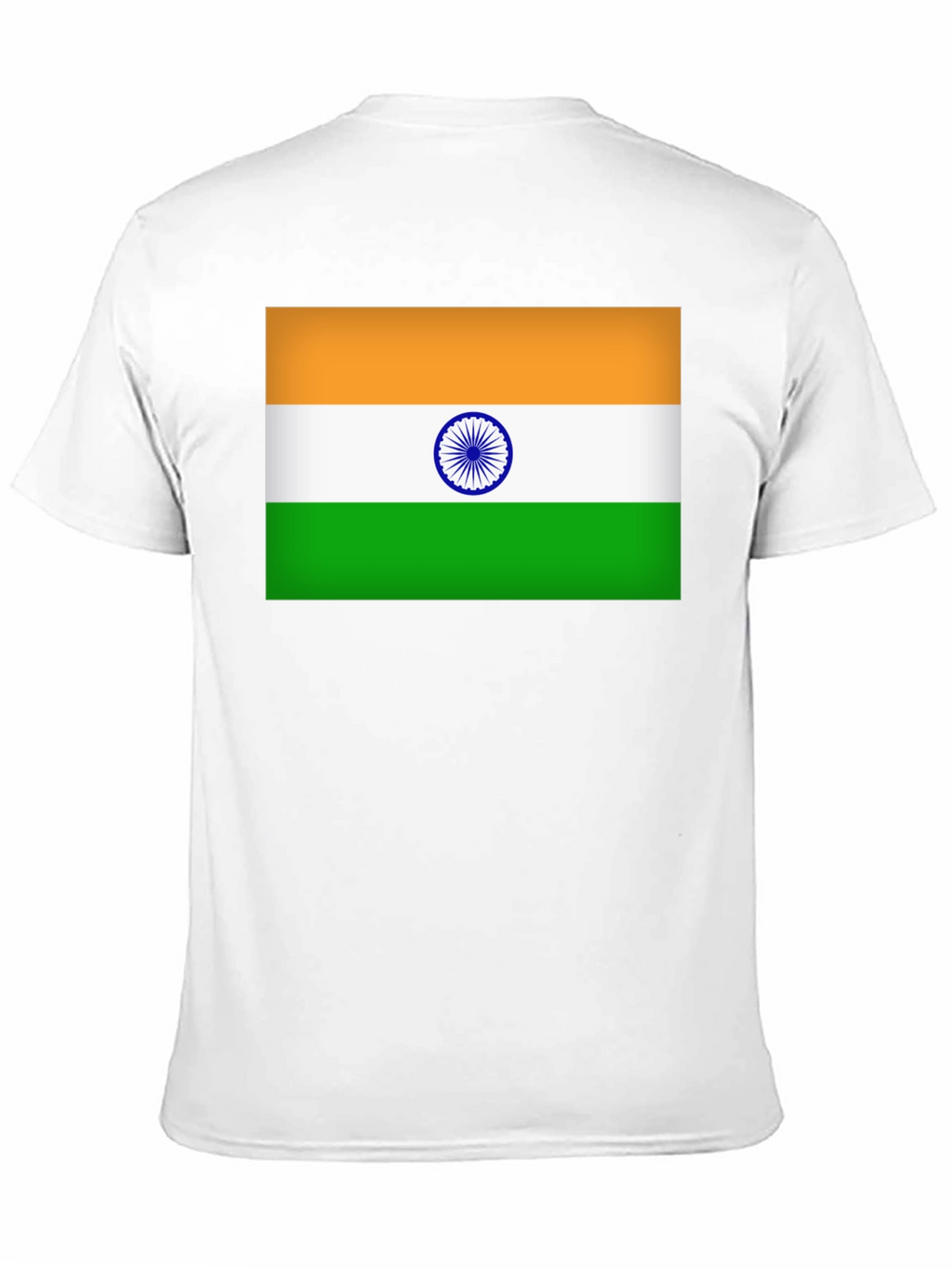 India Flag T-Shirt - Black Cotton Blend