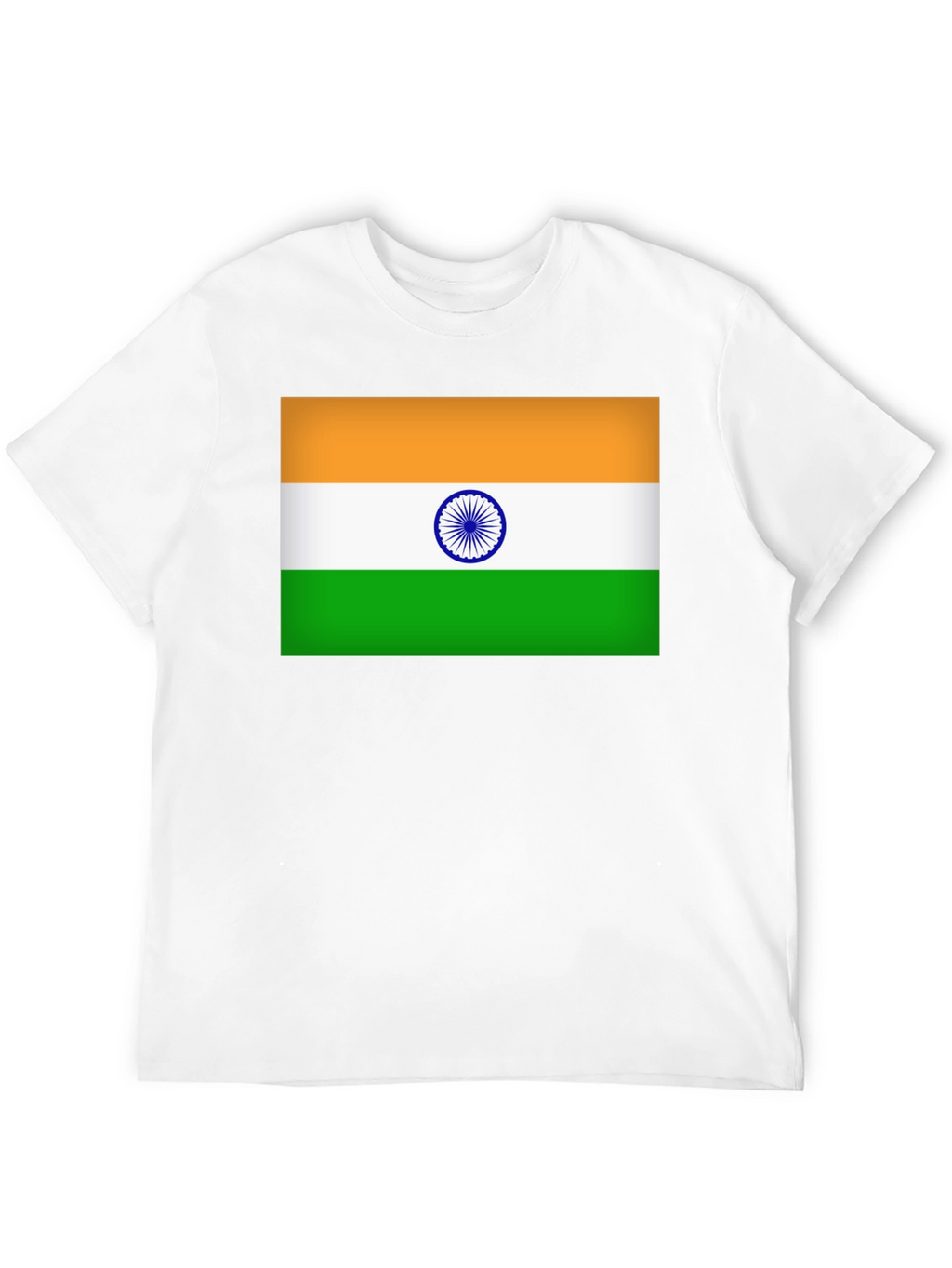 India Flag T-Shirt - Black Cotton Blend