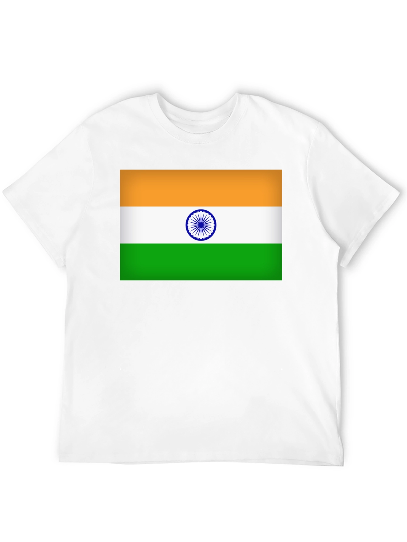India Flag T-Shirt - Black Cotton Blend