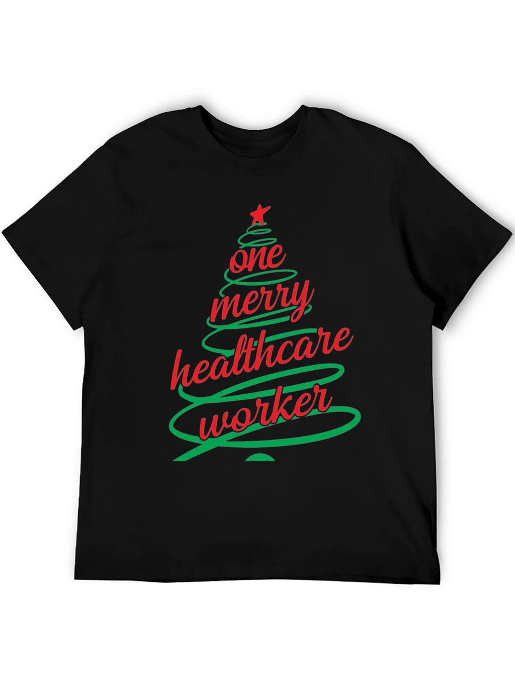 One Merry Healthcare Worker Christmas Tree T-Shirt