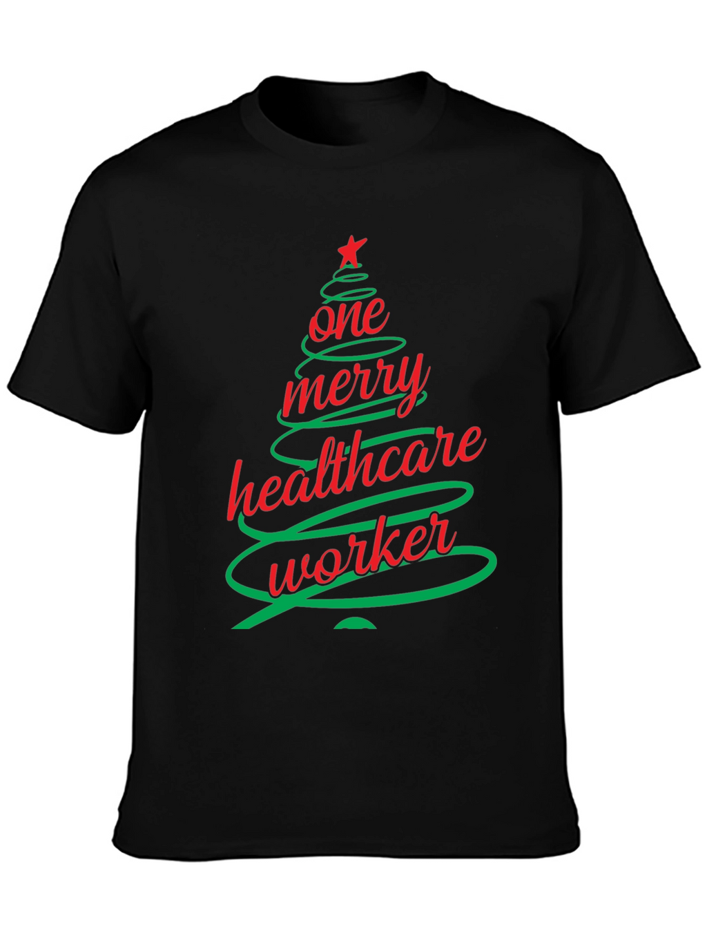 One Merry Healthcare Worker Christmas Tree T-Shirt