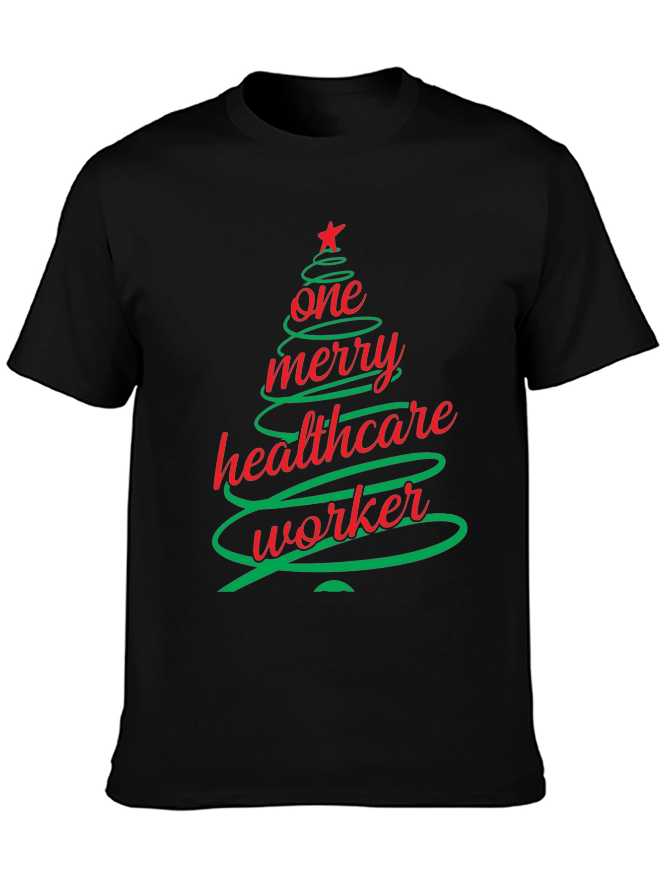 One Merry Healthcare Worker Christmas Tree T-Shirt