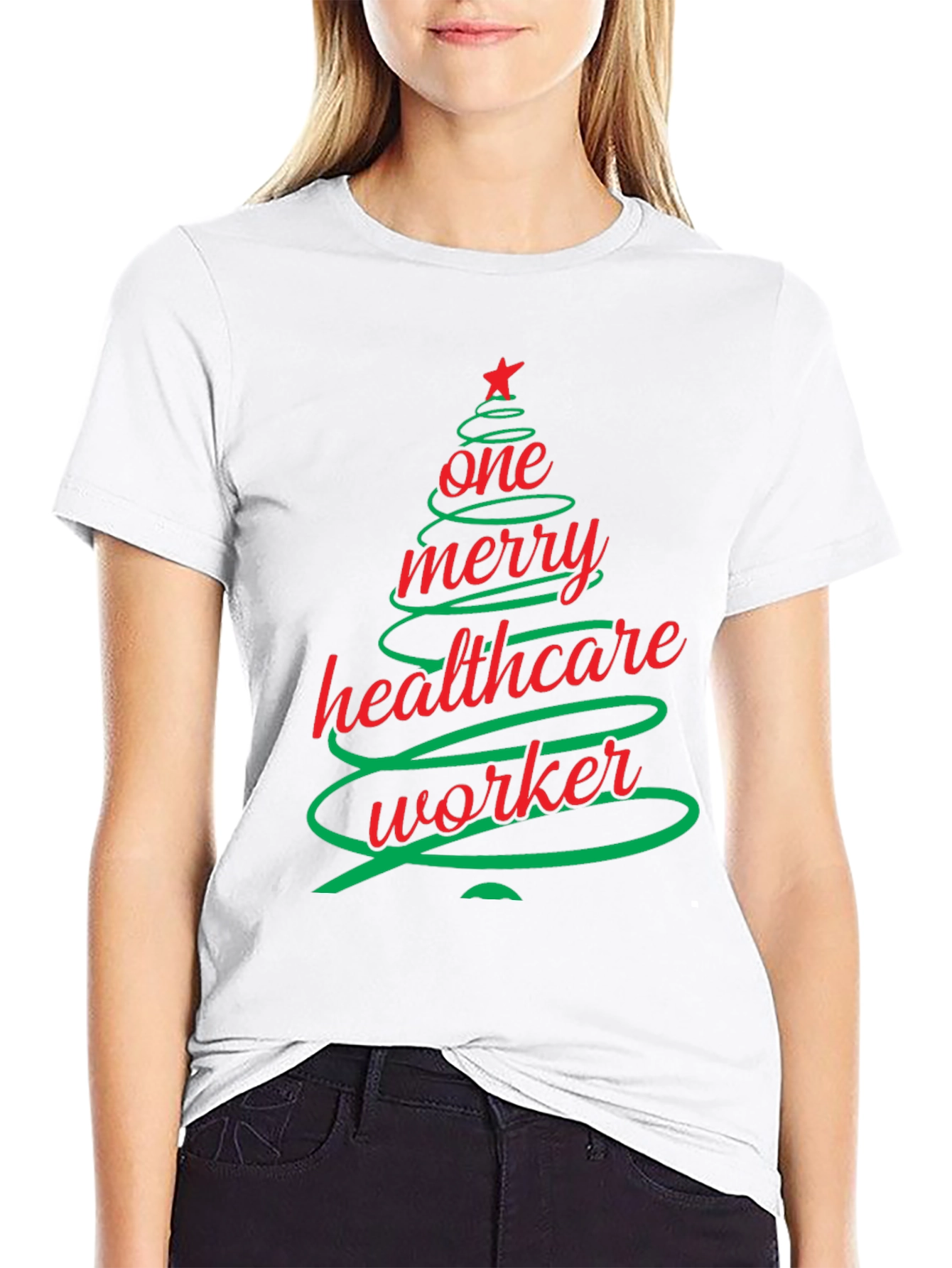 One Merry Healthcare Worker Christmas Tree T-Shirt