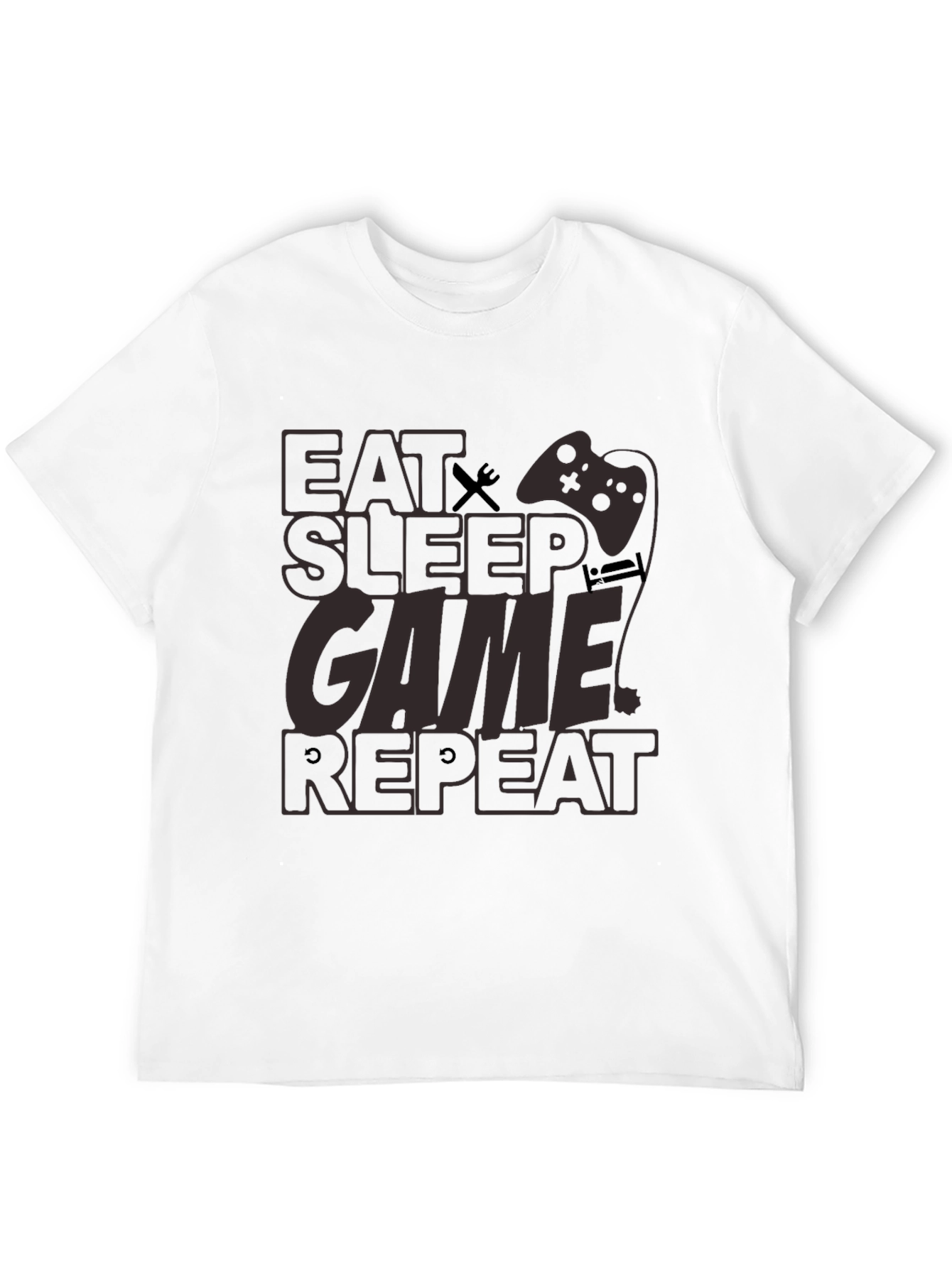 Eat Sleep Game Repeat Graphic Tee