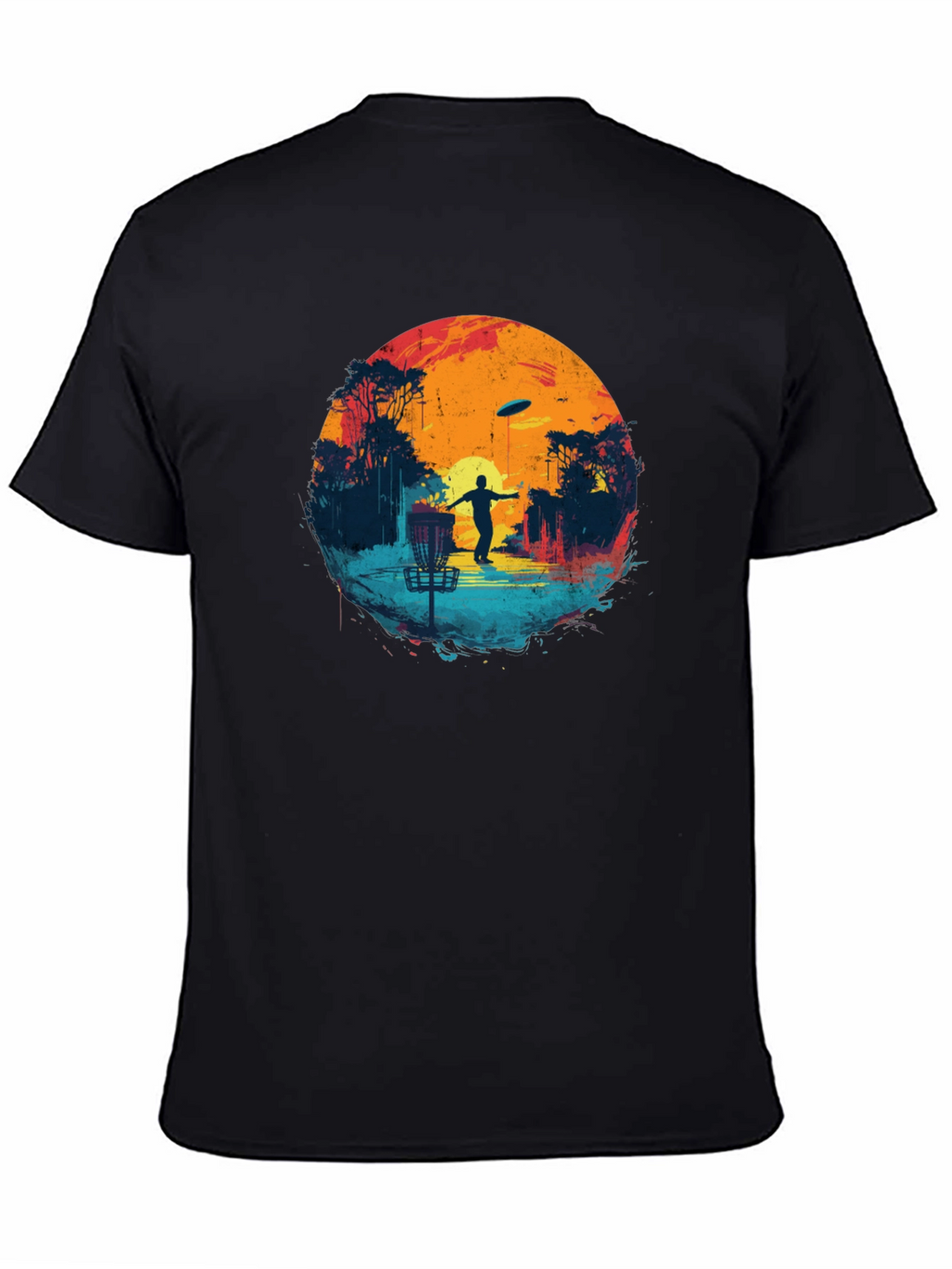 Disc Golf Sunset Black Tee
