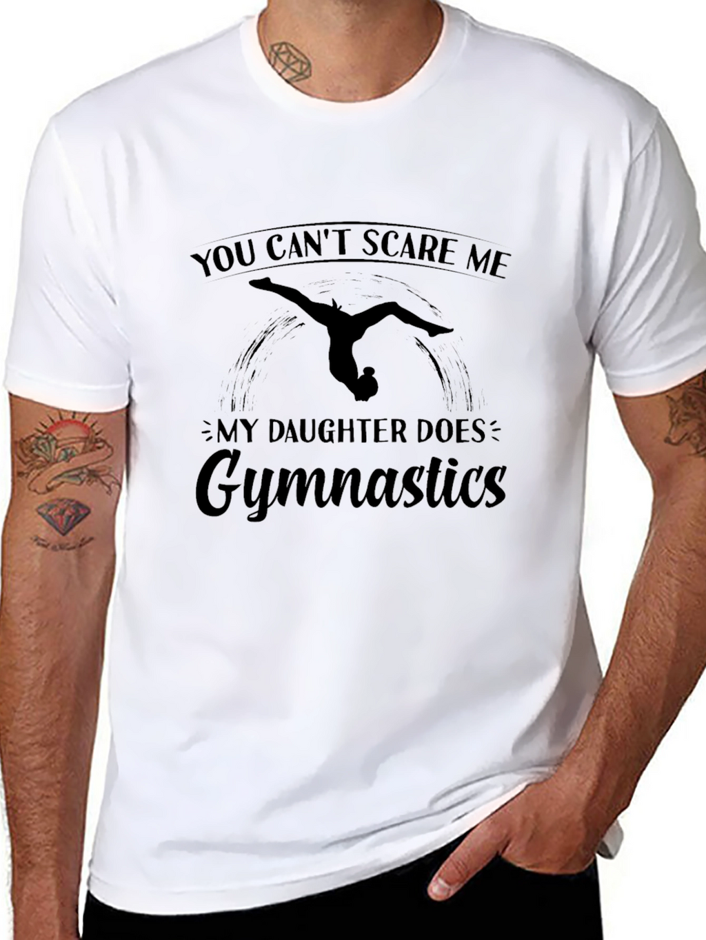 Gymnastics Daughter T-Shirt: You Cant Scare Me!