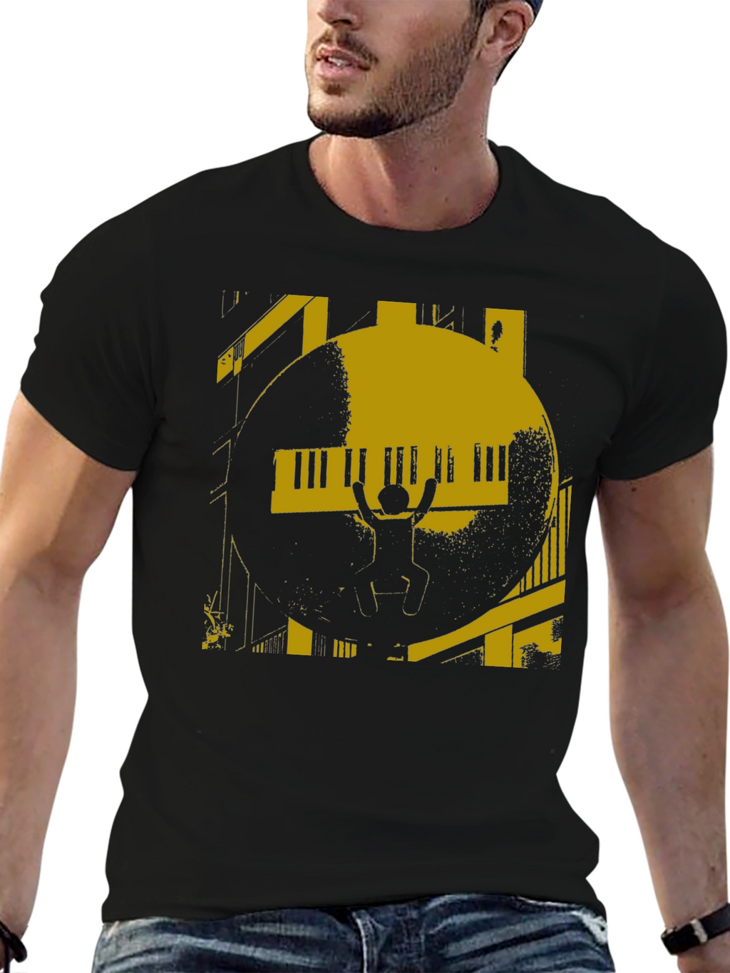 Piano Graphic Black T-Shirt