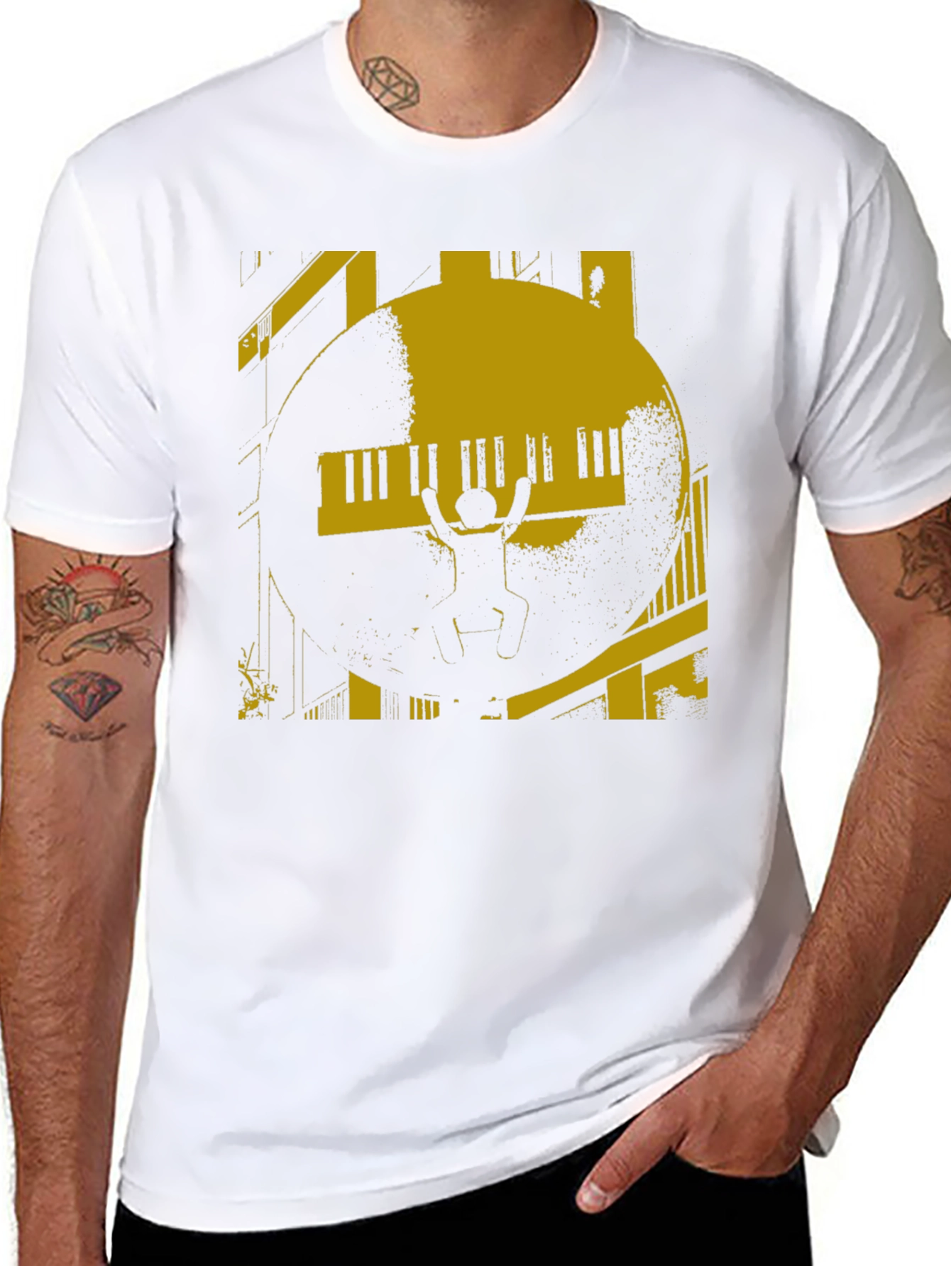 Piano Graphic Black T-Shirt