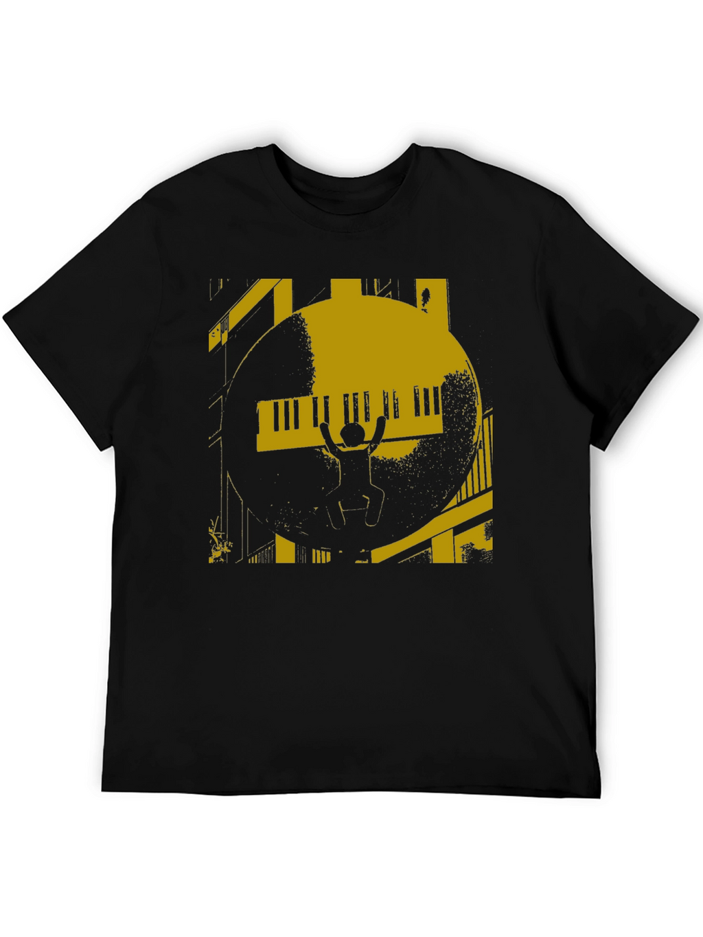 Piano Graphic Black T-Shirt