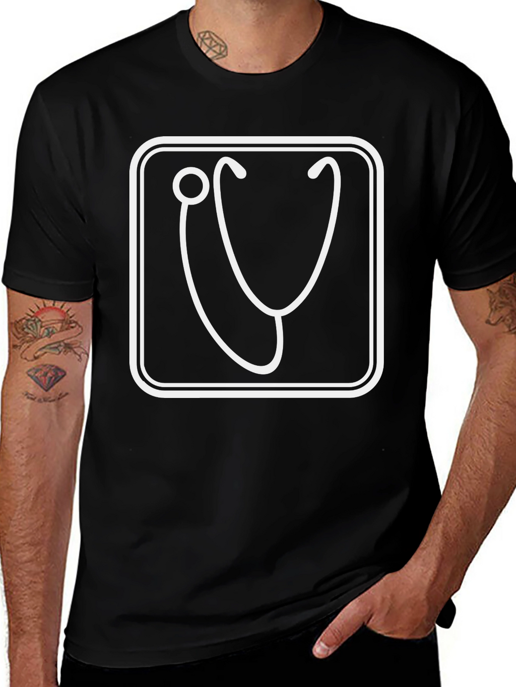 Doctor Stethoscope Graphic Tee - Cool Medical Shirt