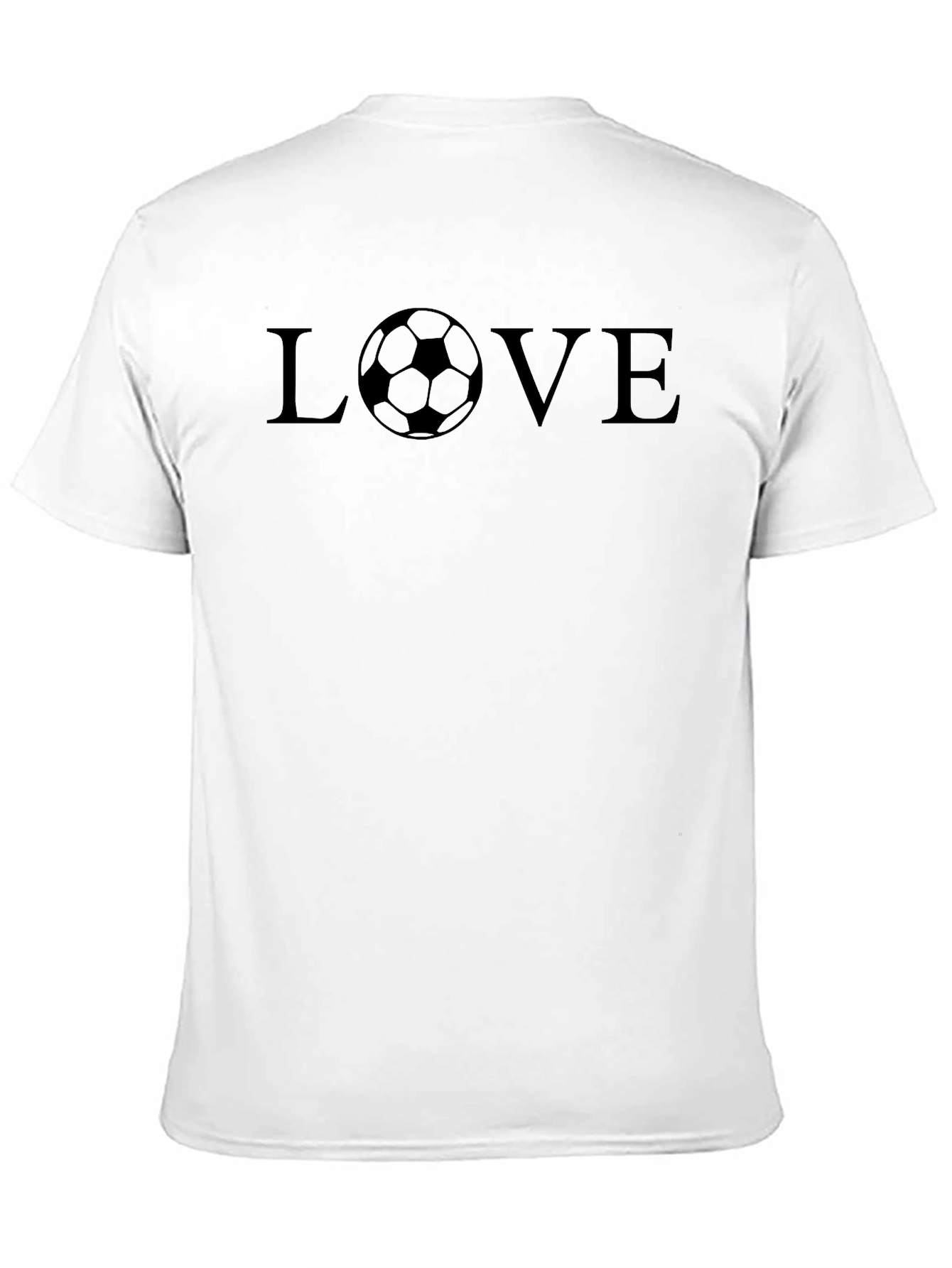 Love Soccer Black T-Shirt - Graphic Print