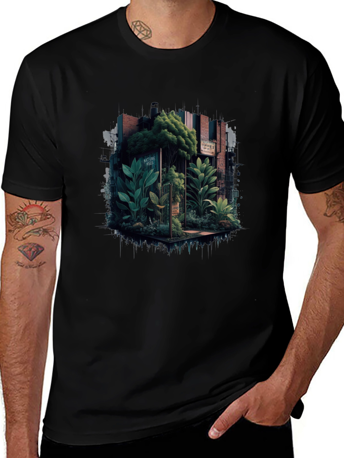 Nature-Inspired Graphic Tee - Urban Jungle