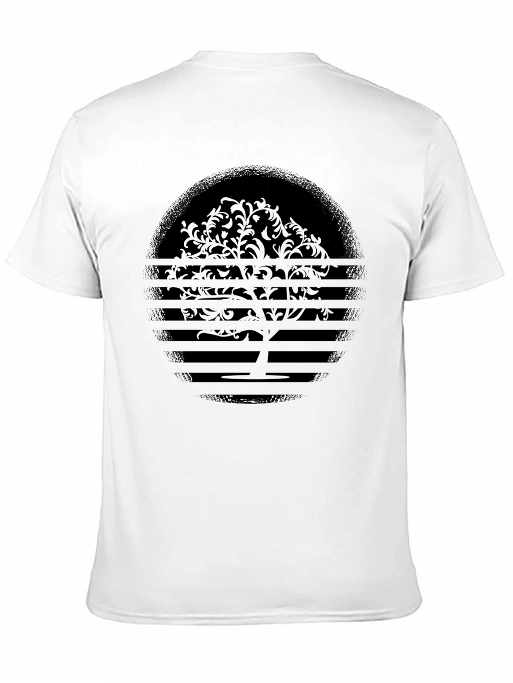Abstract Tree Graphic Tee - Black