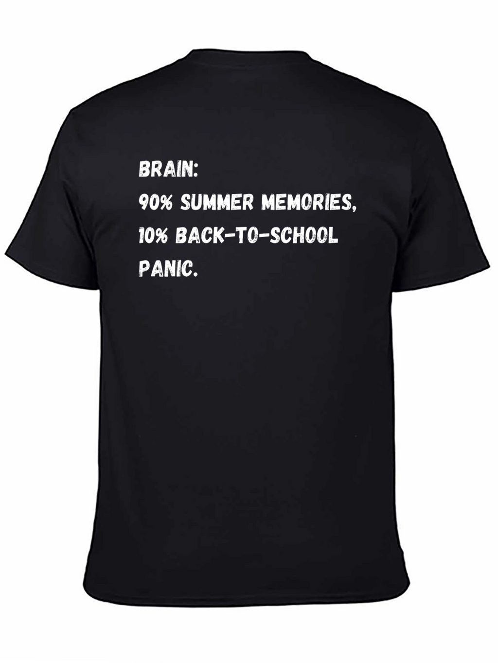 Funny Brain Summer Memories Back-to-School Panic T-Shirt