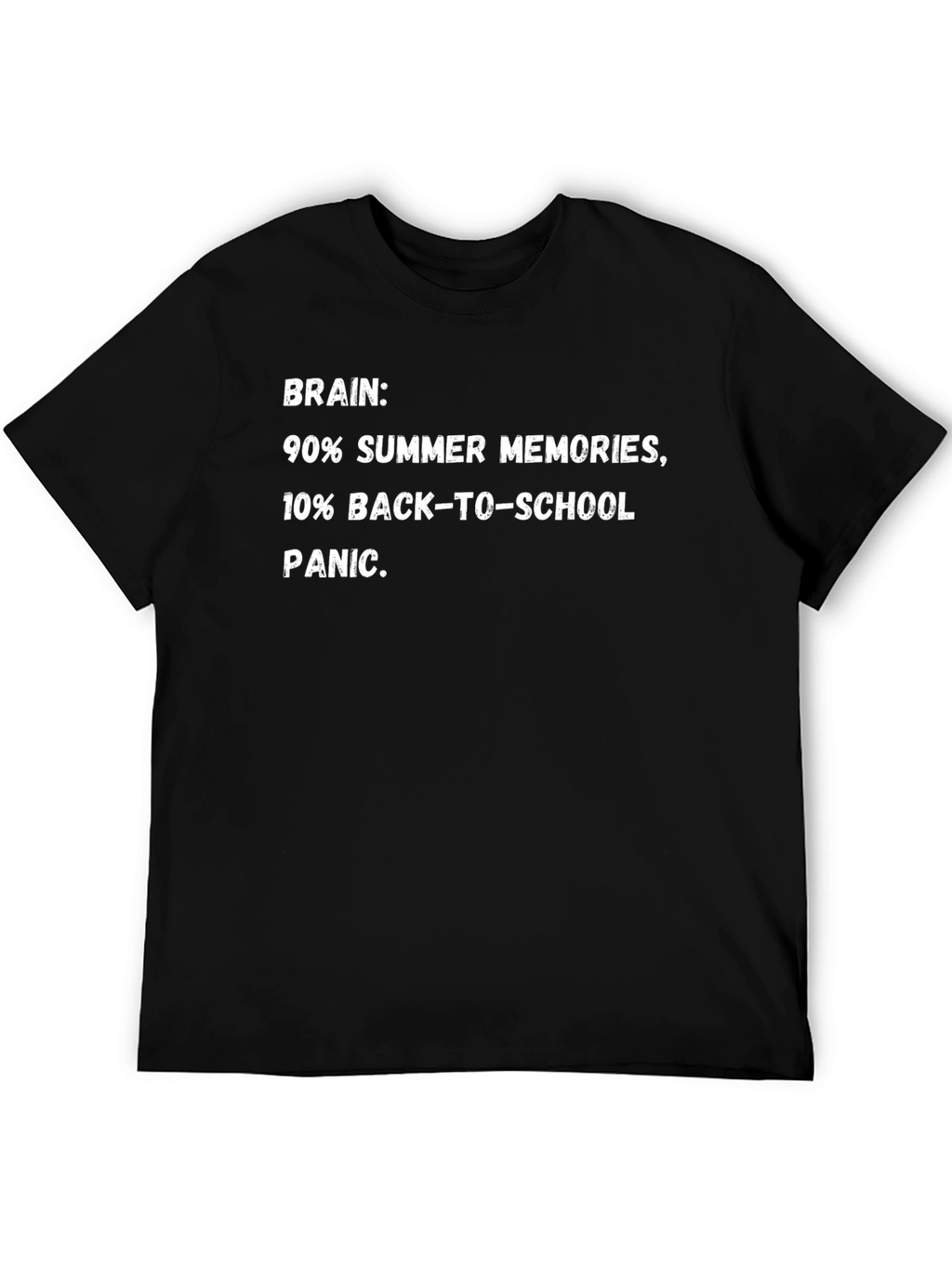 Funny Brain Summer Memories Back-to-School Panic T-Shirt
