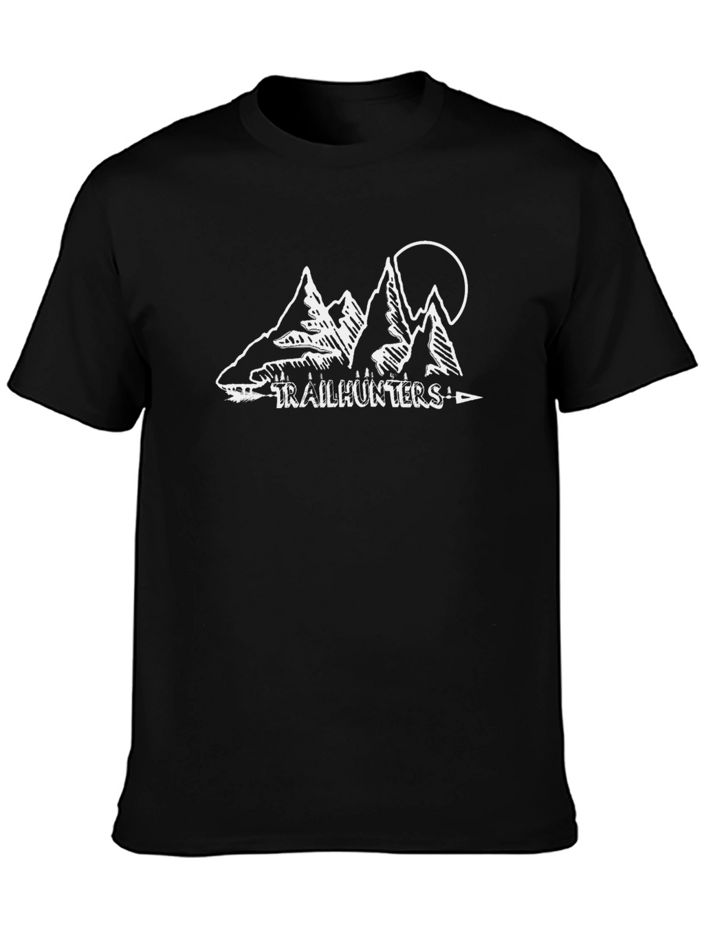 Trailhunters Black T-Shirt - Mountain Adventure Tee
